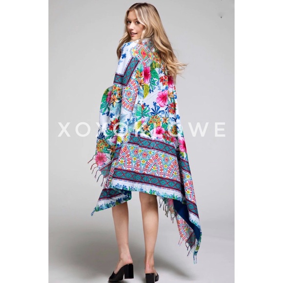 Floral Print Luxury Oversized Beach Blanket Towel - Picture 10 of 10